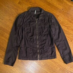 XCVI Chocolate Brown Utility Jacket